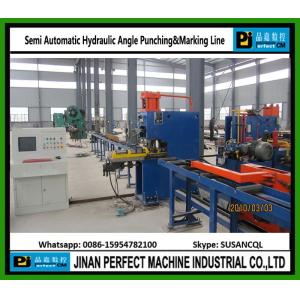 China Semi Automatic Hydraulic/Mechanical Angle Punching&Marking Line (Model YC160) supplier