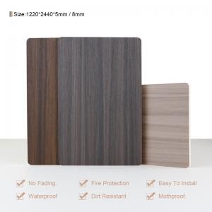 Odorless Bamboo Fiber Wall Panel Wood Grain Veneer Sheets 1220*2440mm