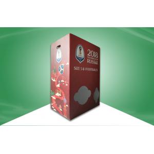 China World Cup Football Cardboard Dump Bins Displays Different Sizes With Divider supplier