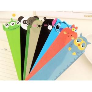 wholesale student prize DIY creative stationery Customized Funny PP Animal shaped Personalized rul ruler school kid wood