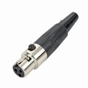 Mini XLR 3Pin Female Audio Connector For Microphone Cables Adapter