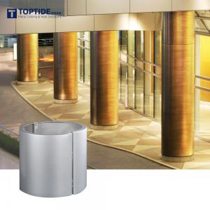 Building Material Anodizing Aluminum Cladding Plate Metal Column Covers For Hotal
