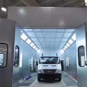 Four Sheetmetal Front Door Bus Spray Booth With High Capacity Intake Fan