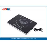 China Square USB Desktop HF RFID Reader For Books Management Metal Shielding Design on sale
