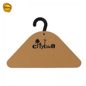 Custom Logo Cardboard Clothes Hangers With Plastic Hook For Pet