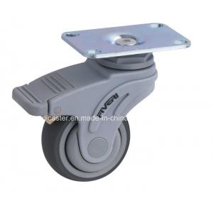 China Fiveri 3inch 95kg Plate Brake TPR Caster K5213-736 featuring Ball Bearing supplier