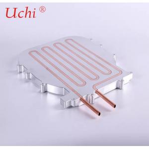Anti Anodizing Al 6063 / Al 6061 Water Cooling Plate With Copper Tube