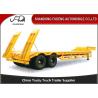 Double axles low bed truck semi-trailer low flatbed trailer spring suspension