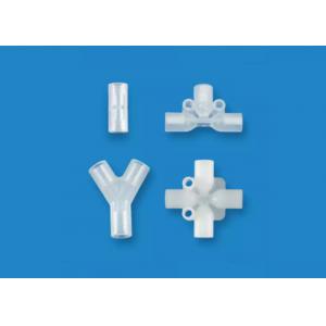 PP PTFE Four Way Tube Connector Plastic Female Connection