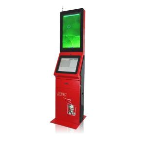 Self Service Card Printing Kiosk With Large Size Advertising LCD Monitor