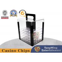 China Sturdy Casino Game Accessories 1000 Yard Acrylic Transparent Thickened Portable Poker Table Chip Box on sale