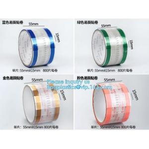 China Easy Tearing Remove Masking Tape Seal Drinks And Bags,Easy TAPE OPP Tape food packaging tape coffee cup sealing label supplier