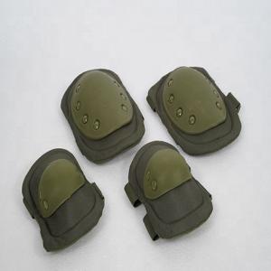 Basic Protection Hard Shell Elbow and Knee Pads for Body Safety Green