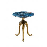 China Stylish Tea Table with Metal Base The Perfect Blend of Form and Function on sale