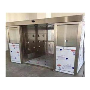 China Auto Double Sliding Door Air Shower Tunnel PLC Control supplier