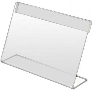 Business Price Name Id Card Acrylic Holder Sign L Shaped Simple Paper