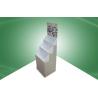 China Recyclable Three Tray Floor Cardboard Display Stands With White Layer B Flute wholesale