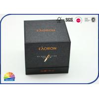 China Black Paper Gift Box EVA Foam Eco Friendly Matte Lamination Embossing Gold Hot Stamping on sale