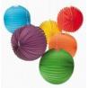 China Chinese Colorful Round Decorative Hanging Paper Lanterns With Metal Wire wholesale