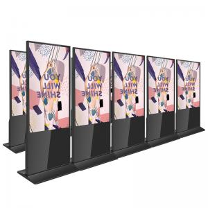 65 Inch Lcd Display Advertising Touch Screen Floor Stand Win7 10 Digital Signage For Cafeteria Advertising