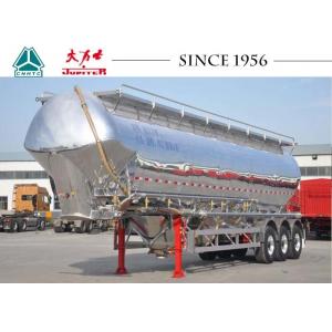China Light Aluminum Flour Bulk Cement Tanker Trailer W Type With Airbag Suspension supplier
