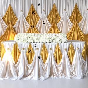 New Wedding Decoration High Quality Silk Backdrop Rape Cross Valance Curtains Luxury Wedding Backdrop
