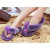 China Winter Australia Sheepskin Flip Flop Slippers Rubber Sole With Gentle Smooth Feeling wholesale