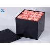 China Black Square Acrylic Flower Box Silk Screen Printing Logol Corrosion Resistance wholesale