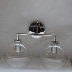 China Modern Brass LED Wall Lamp with Glass Shade Warm White wholesale