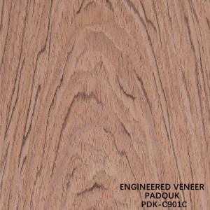 Reconstituted Wood Veneer Rose Wood Crown Cut Red Color Length 2200-3100mm For For Interior Doors China Factory