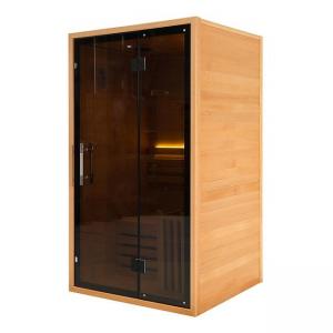 1750W Electric Stove Solid Wood Home Sauna Steam Room For 2 Person