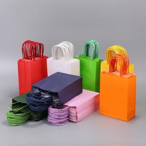 China Handmade Paper Type Kraft Paper Custom Printed Craft Gift Shopping Bag With Logo supplier