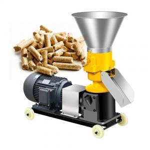 China MIKIM Small Wood Pellets Machine Flat Die 15mm 20mm With Bags Dust Filter supplier