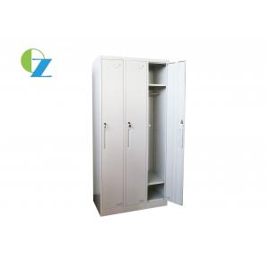 China Customized Steel Office Lockers 3 Door Storage For School Students supplier