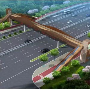Q345B Prefab Steel Bridges Metal Pedestrian Bridge Earthquake Resistant