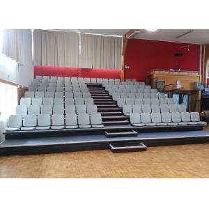 China Smooth Running Indoor Retractable Bleacher Seating With Blow Mounded Construction wholesale