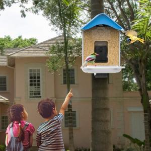 Wild bird feeder AI recognition smart bird feeders with solar panel