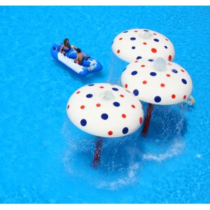 China Small Fiberglass Mushroom Fountain for Children Water Park with 2.0m Height and 1.6m Diameter wholesale