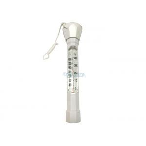 White Color Floating Spa Tub Accessories Spa Thermometers With String , Easy Read Water Temperature Meter