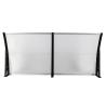 China 80x240cm Polycarbonate Canopy Window Awning Canopy Window Sun Shade Patio Cover Shelter  With Black Support wholesale