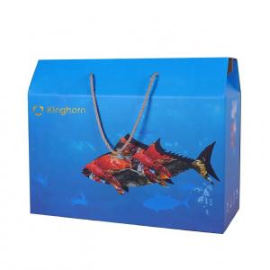 Customized Size Wax Fresh Seafood Box With Professional Die Cutting