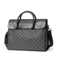 China Classic Plaid Pattern Mens Business Briefcase for Business Trips and Laptop Storage on sale