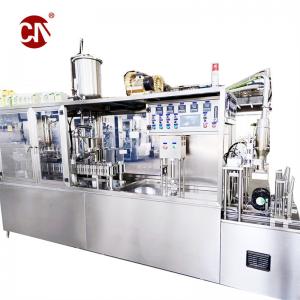 China Pneumatic Lifting Aseptic Gable Box Filling Machine for Milk Carton Packing Container supplier