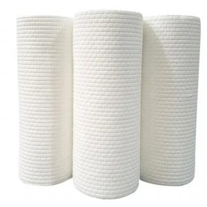 BSCI White Non Woven Cloths Spunlace 60gsm Embossed PP Material