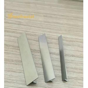 China T Shape Stainless Steel Bullnose Tile Trim T6 X 3048mm Silver Hairline Design supplier