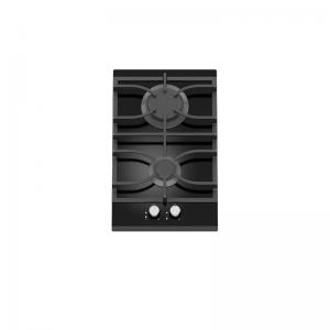 China Sleek Glass Panel 2 Burner Built In Gas Hob With Safety Lock High Thermal Efficiency supplier