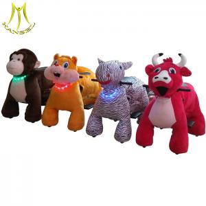 China Hansel electronic horse giant toy ride coin operated plush animal furry ride supplier