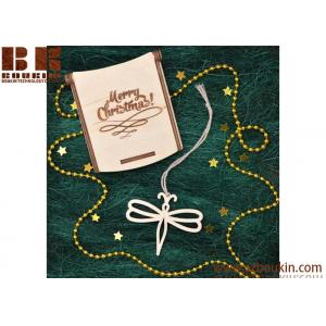 Wholesale laser cut creative hollow wooden snowflakes for Christmas decorations hanging ornament