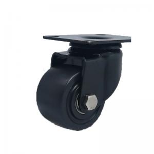 China Fixed Flat Industrial Caster Wheel with 103mm Installation Height and 100kg Load supplier