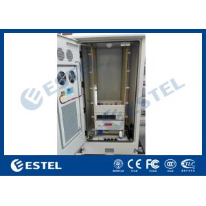 China Metal Outdoor Telecom Cabinet , Network Enclosure Cabinet With Heat Exchanger / PDU supplier